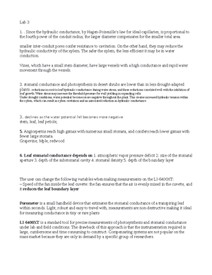 Lab 3 notes- Cellular and organismal functions - Week 4, 2017 Lab 3 Bio ...