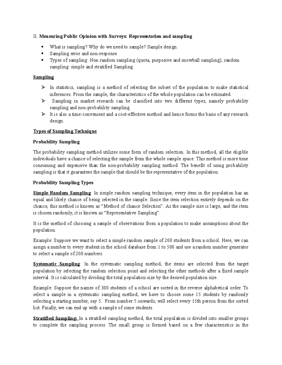 Unit Types Of Sampling Technique Sampling Error Cause Of Sampling Error Types Ii