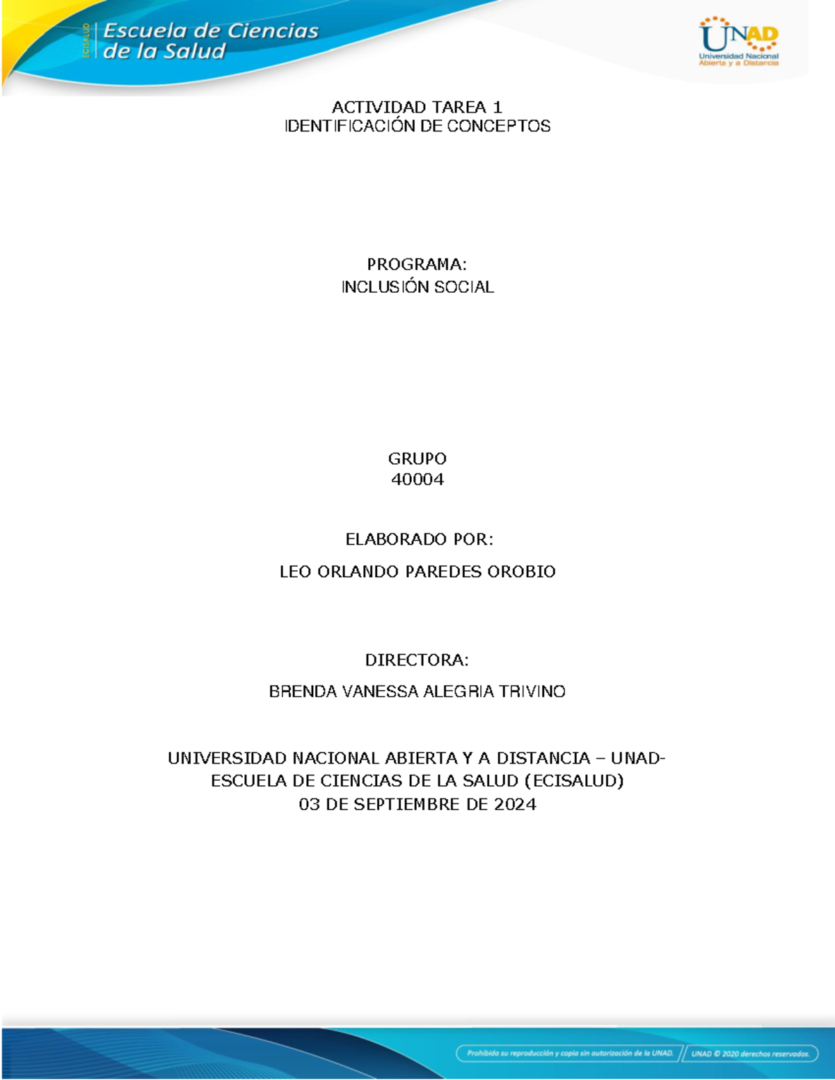 Tarea 1 LEO Paredes - trabajo - ACTIVIDAD TAREA 1 IDENTIFICACIÓN DE ...