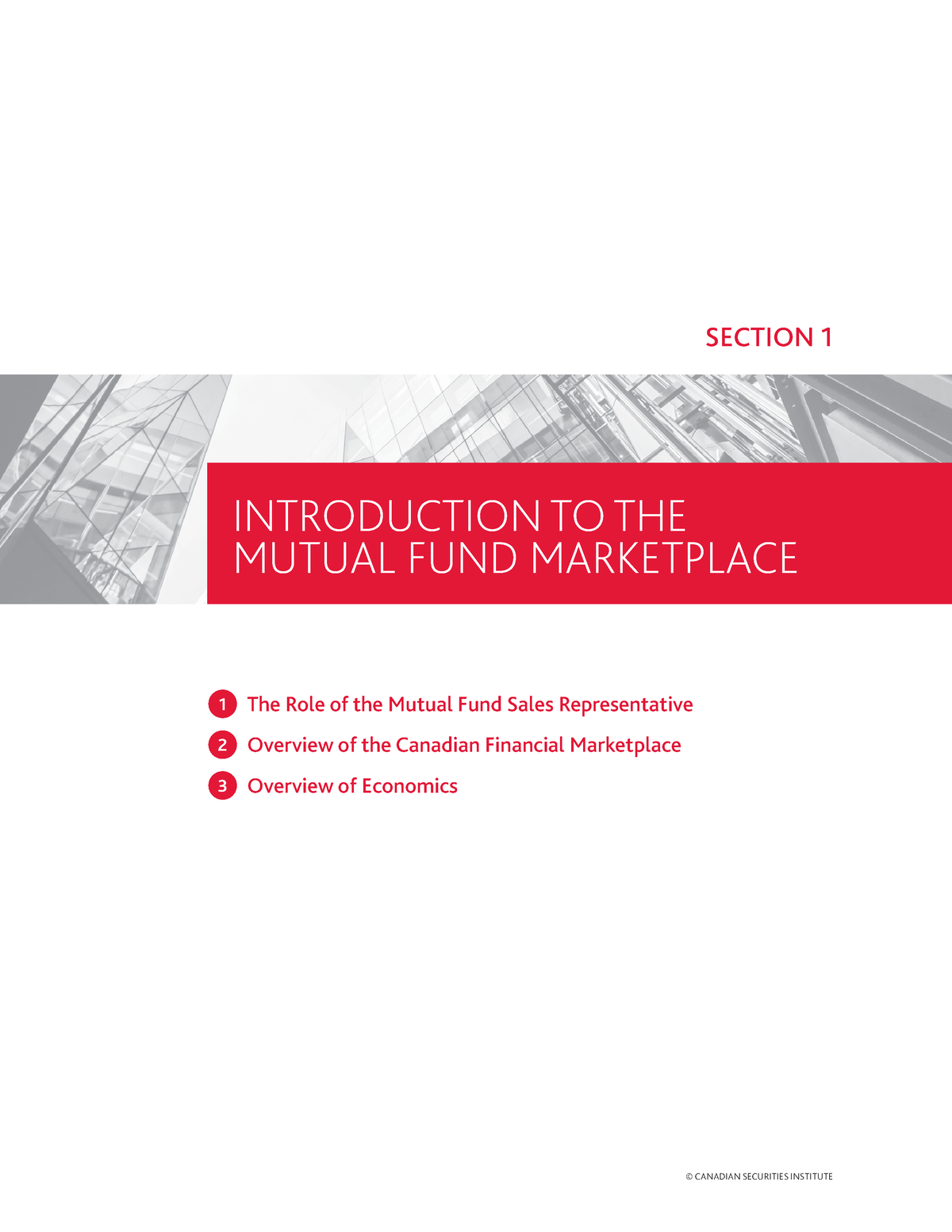 Ch 1 - Practice material - SECTION 1 INTRODUCTION TO THE MUTUAL FUND ...