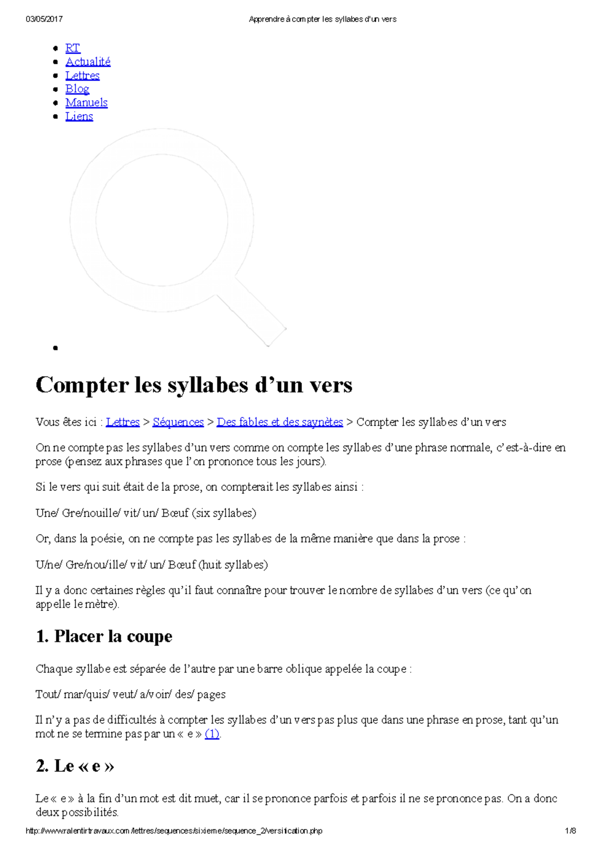 Compter Les Syllabes D'un Vers | Maria Schneider