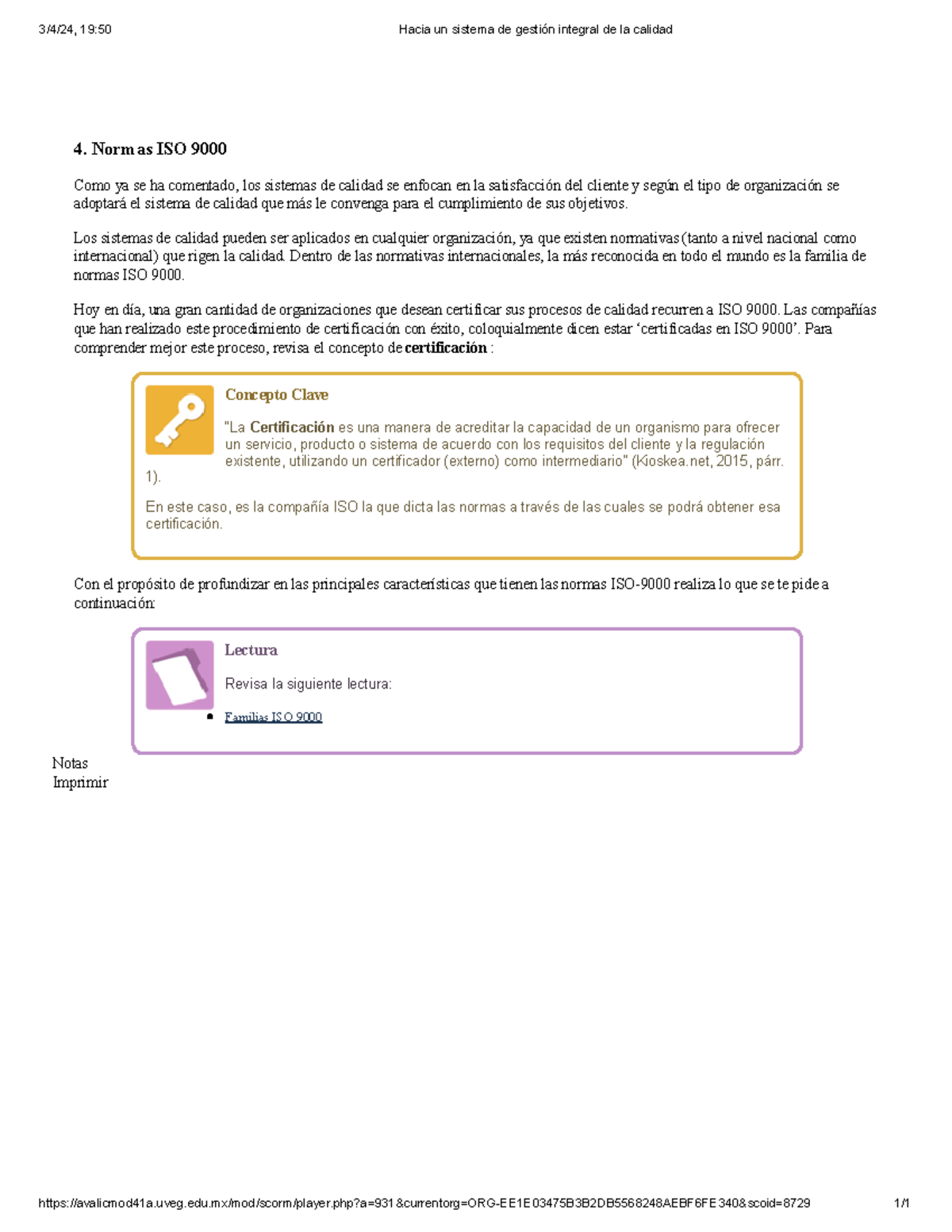 Hacia Un Sistema De Gesti N Integral De La Calidad Hacia Un Sistema De Gesti N