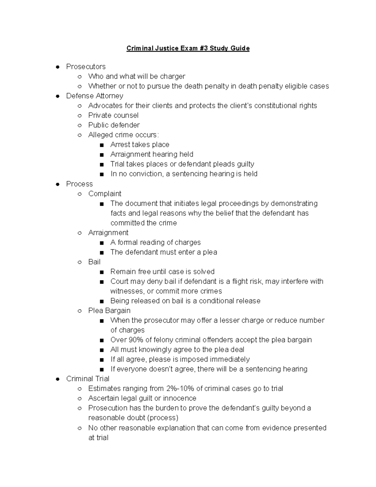 Criminal Justice Exam #3 Study Guide - Community Response Fine A type ...