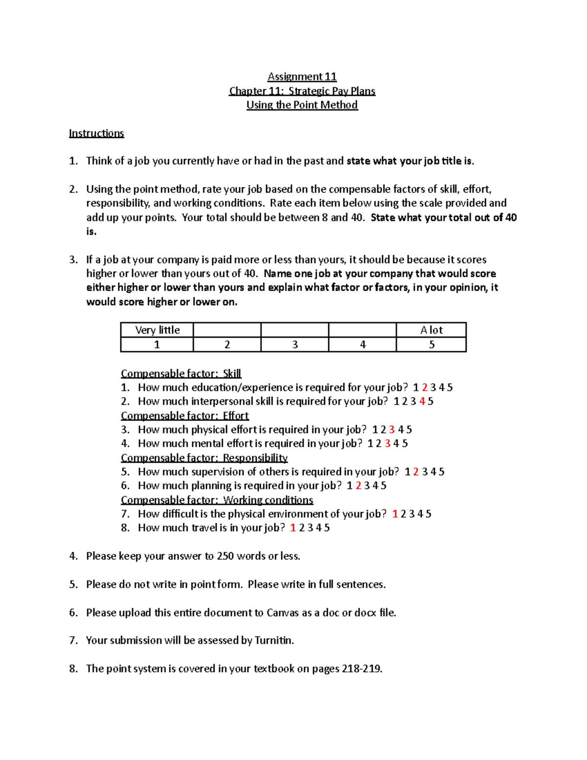 Assignment 11 - Assignment 11 Chapter 11: Strategic Pay Plans Using the ...