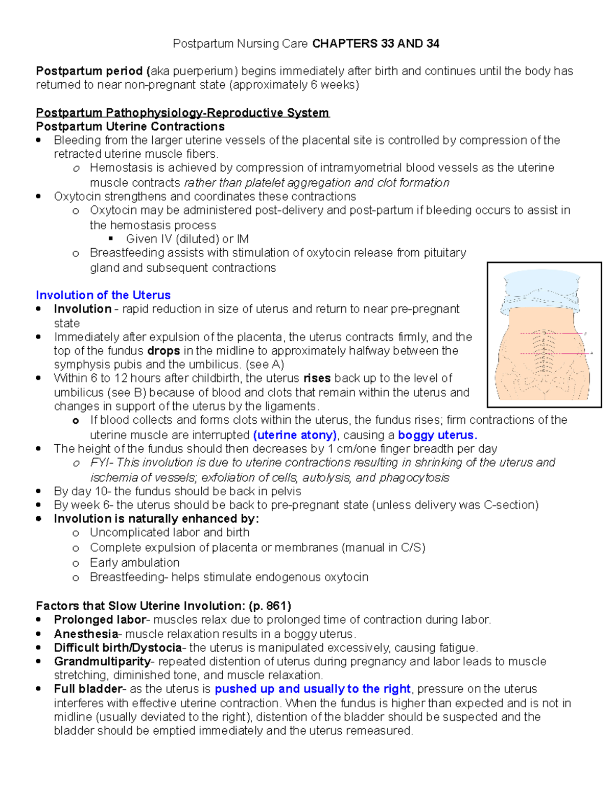 Normal Postpartum Nursing Care