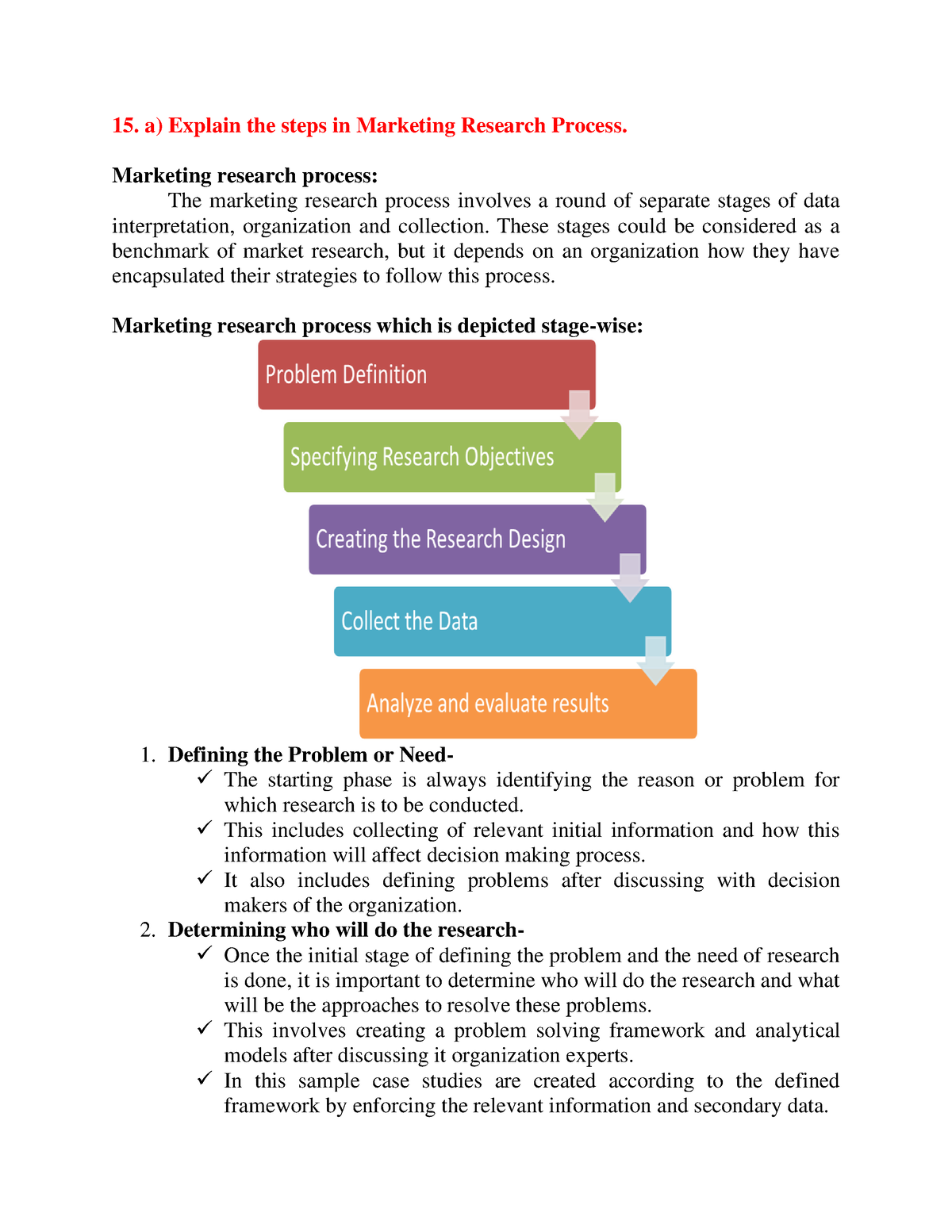 write a short note on marketing planning process and research