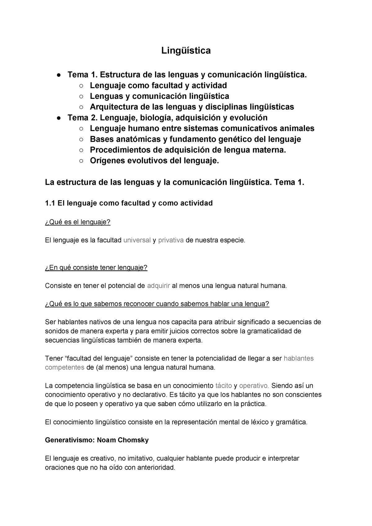 Lingüística Apuntes De Maite Y Del Teso Lingüística Tema 1 Estructura De Las Lenguas Y 1888