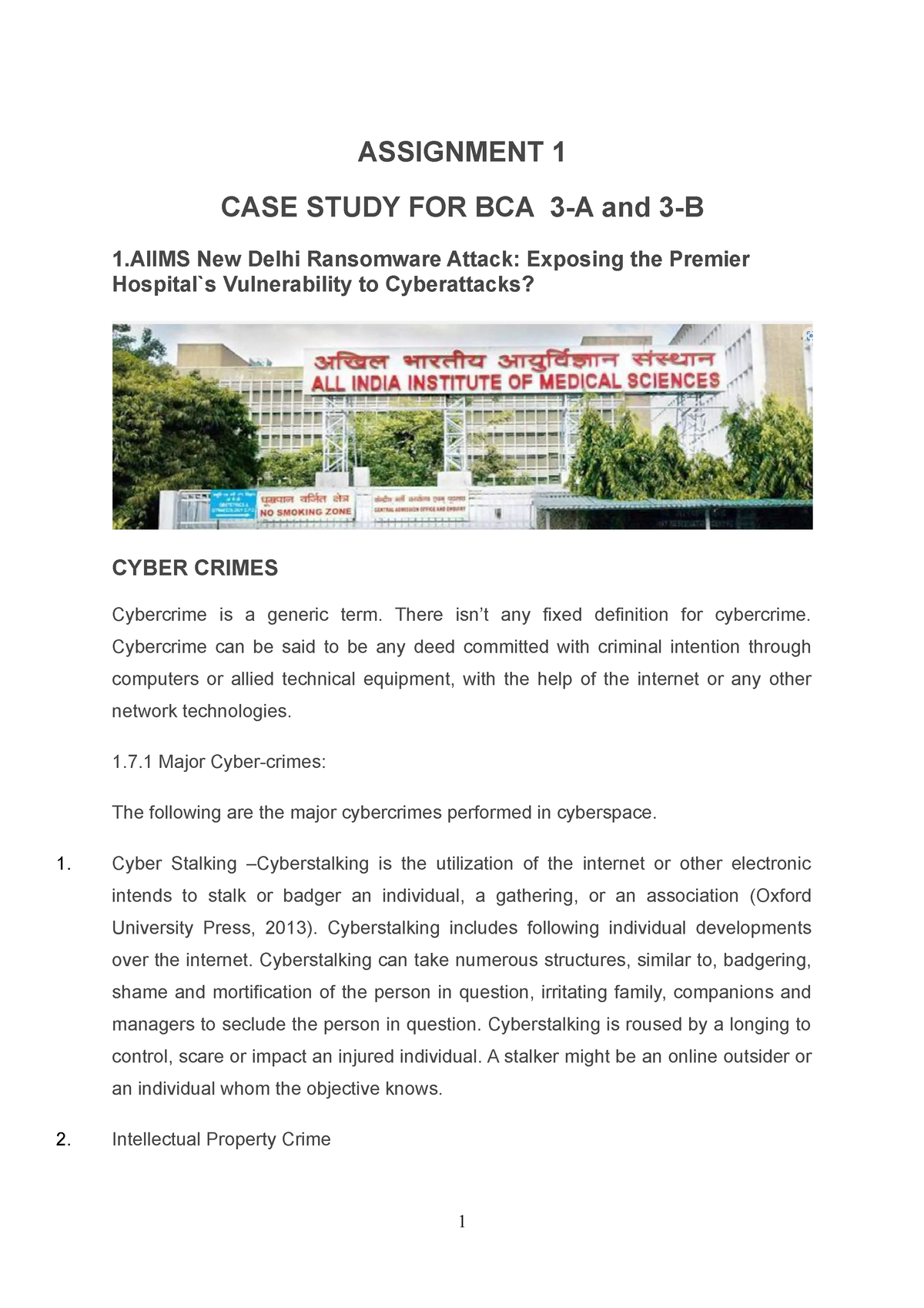 case study topics for bca students