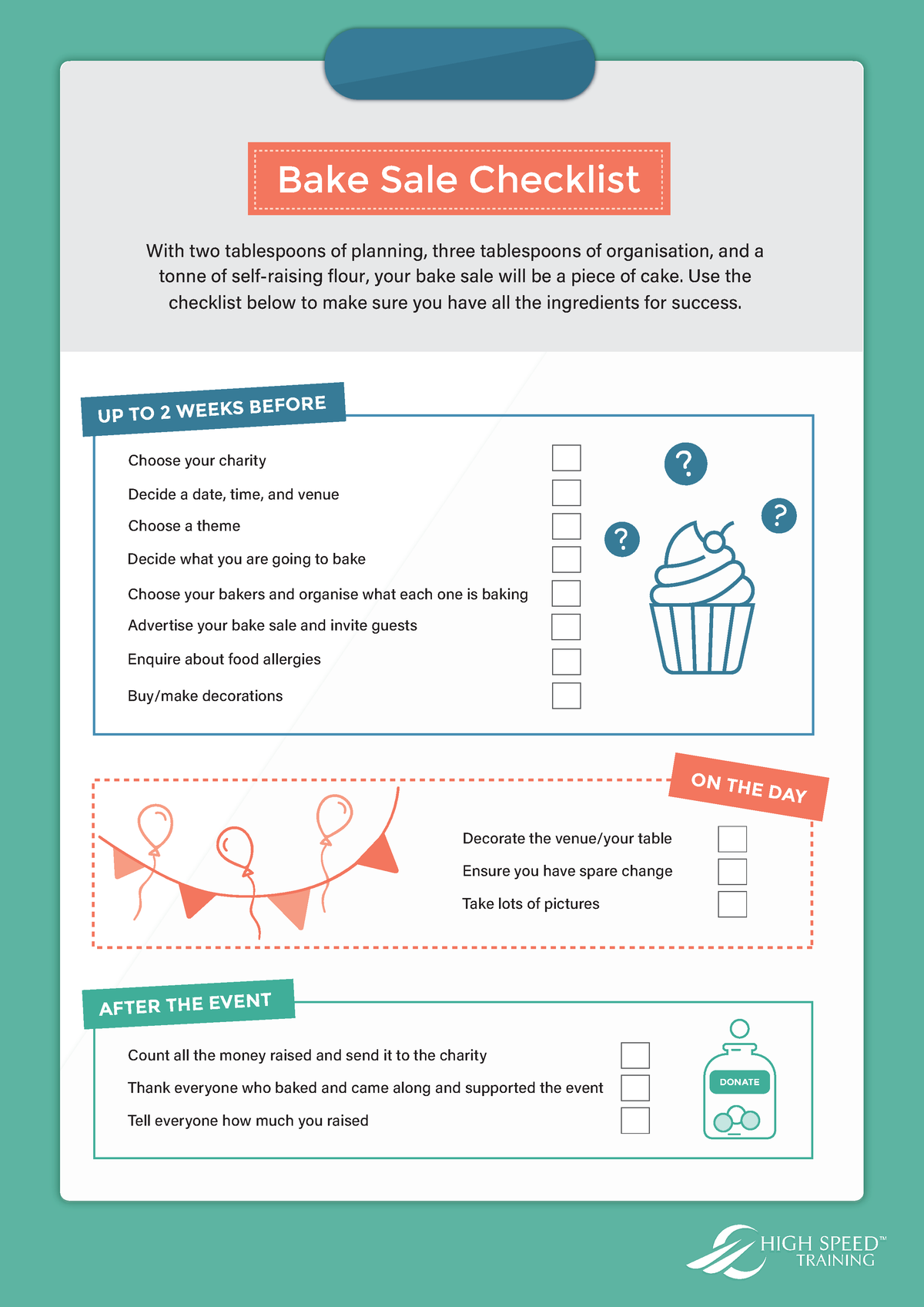 how-to-plan-a-bake-sale-free-checklist-on-the-day-decorate-the-venue