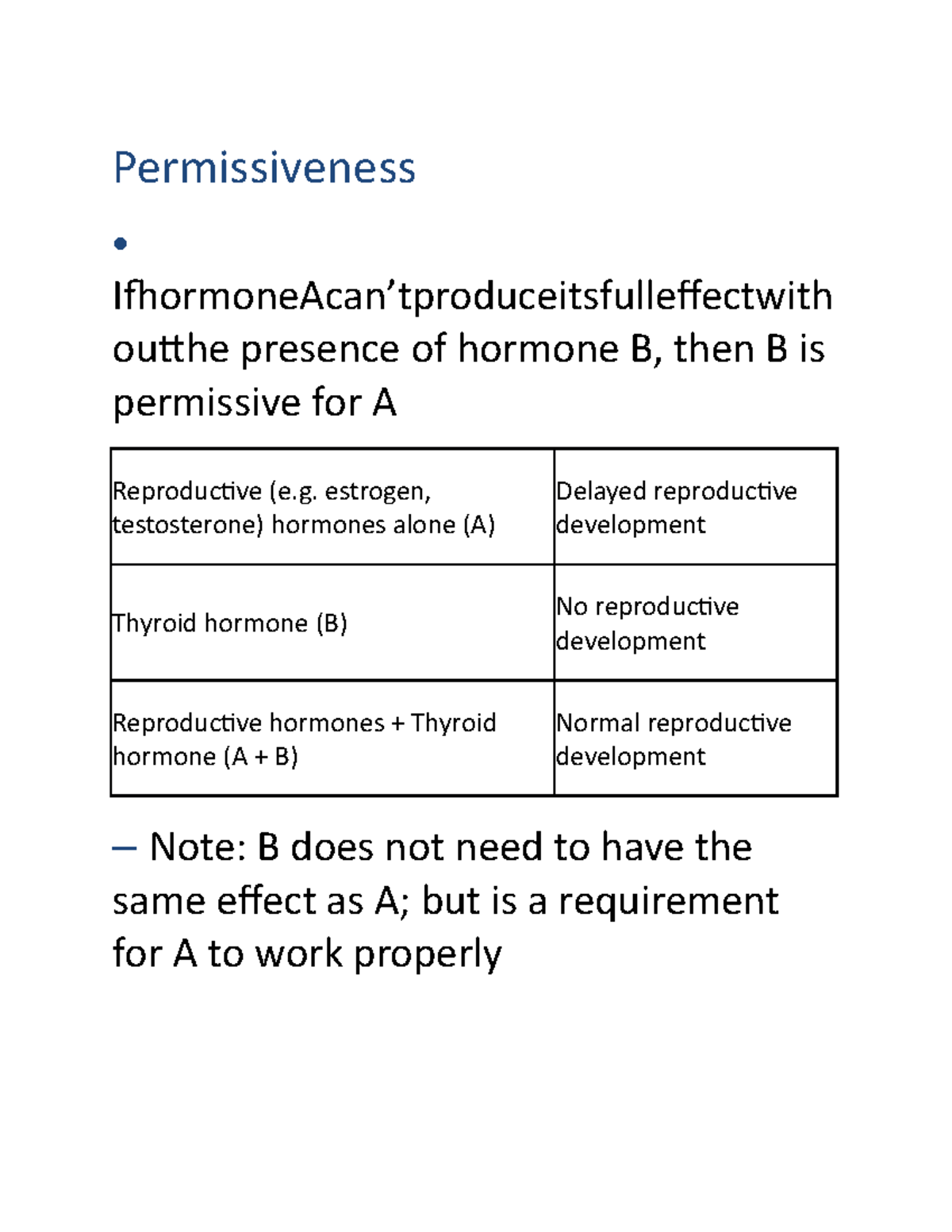 notes of biochemistry and biology - Permissiveness • IfhormoneAcan ...