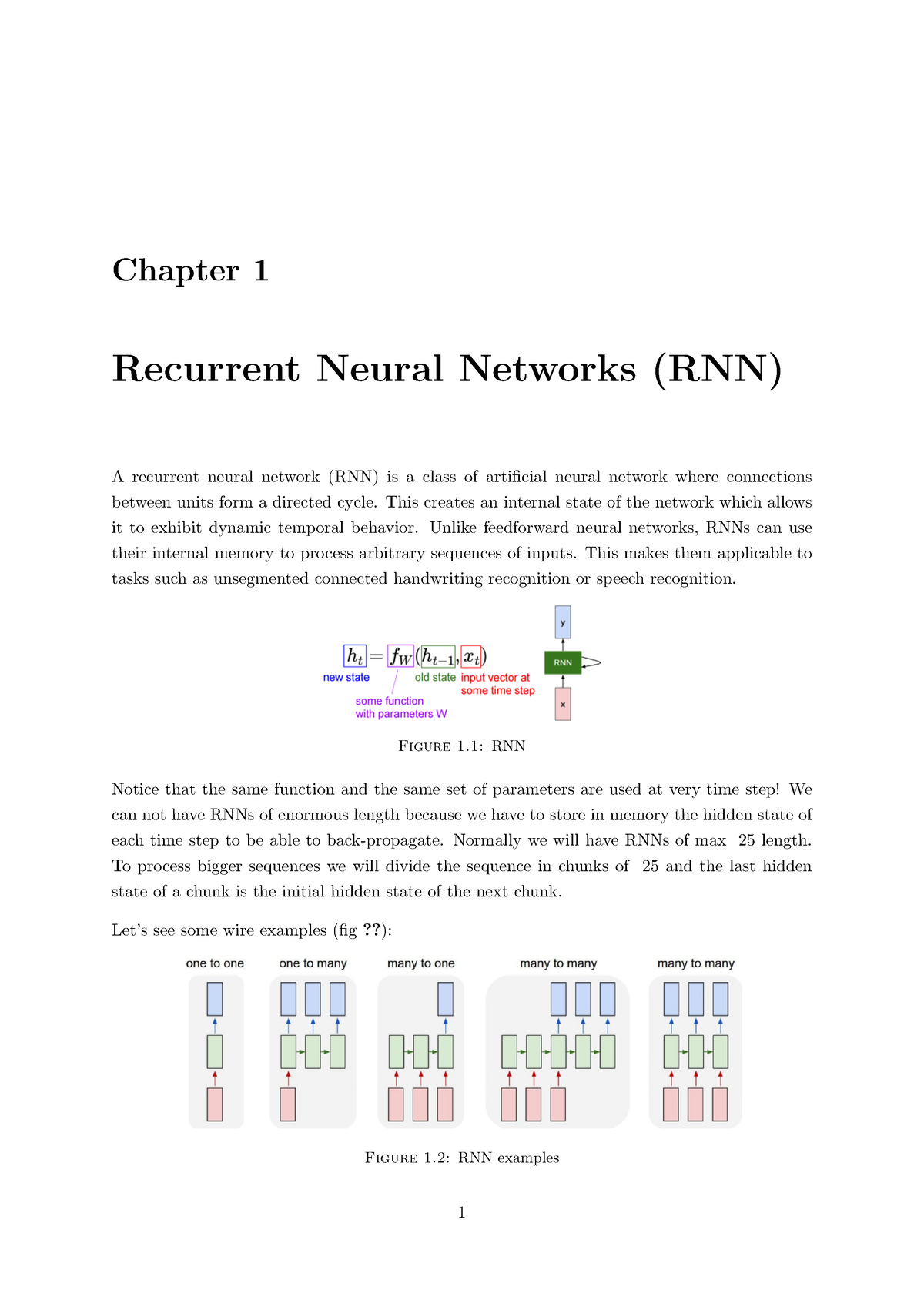 Recurrent Neural Networks And Applications - Chapter 1 Recurrent Neural ...