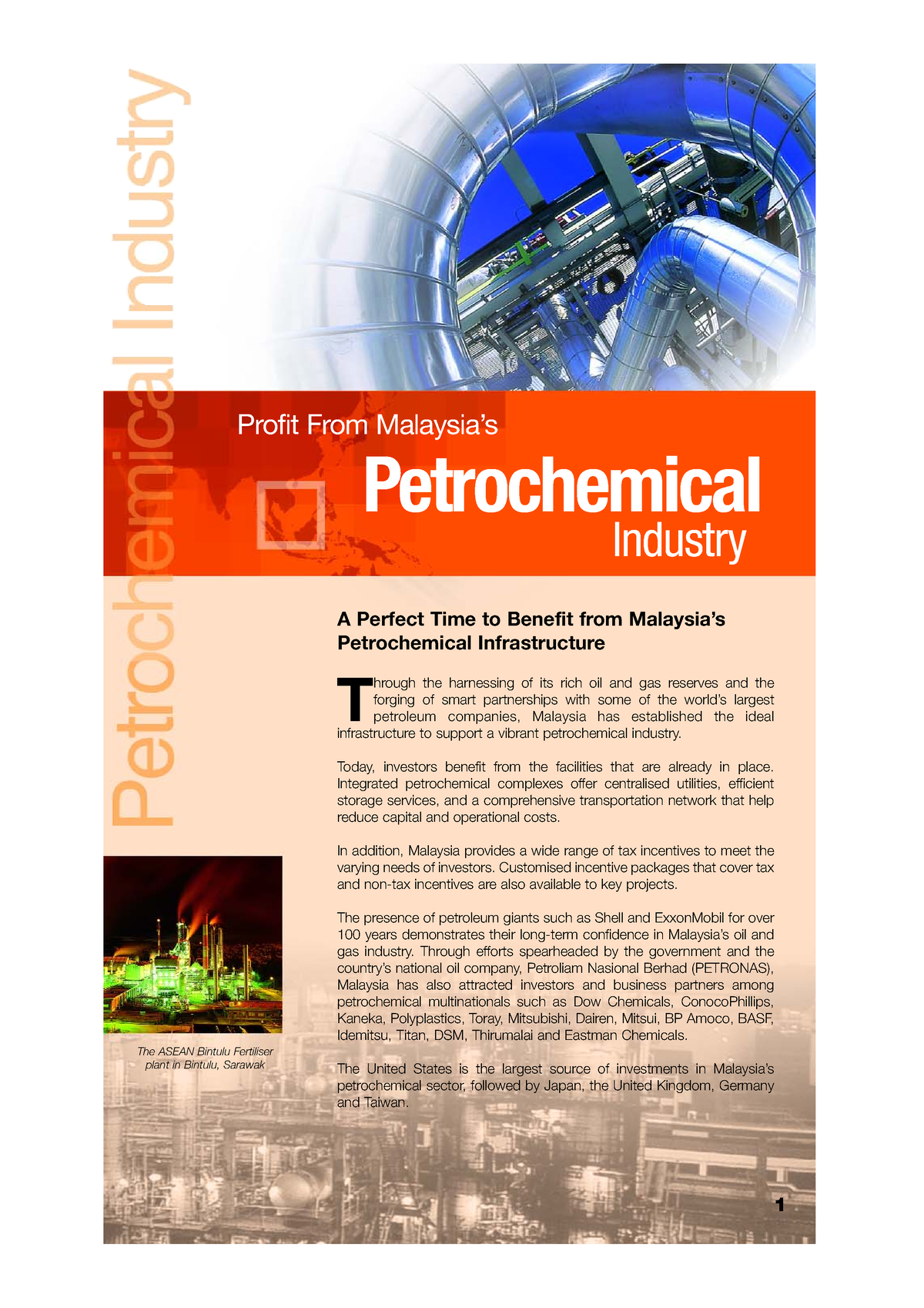 Petrochemical Industry - Today, Investors Benefit From The Facilities ...