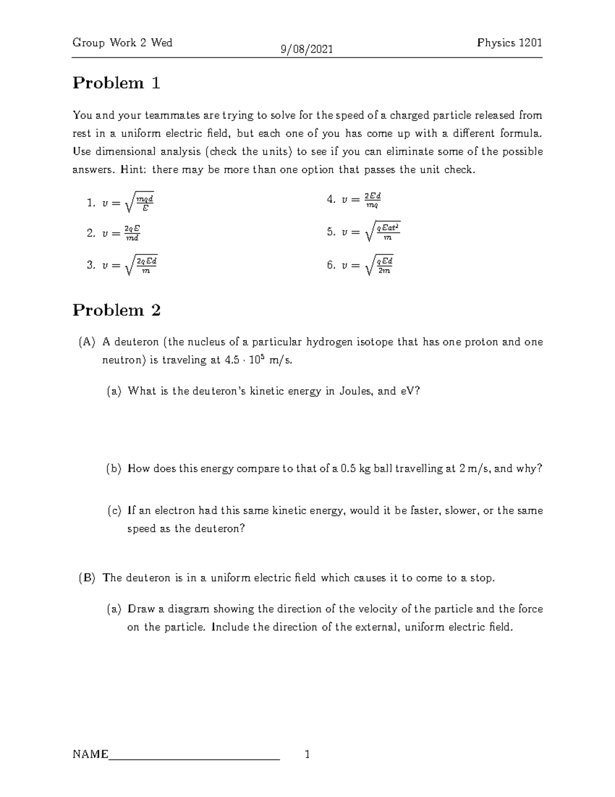 1201 GW 02+W - Recitation assignment - Group Work 2 Wed 9/08/2021 ...