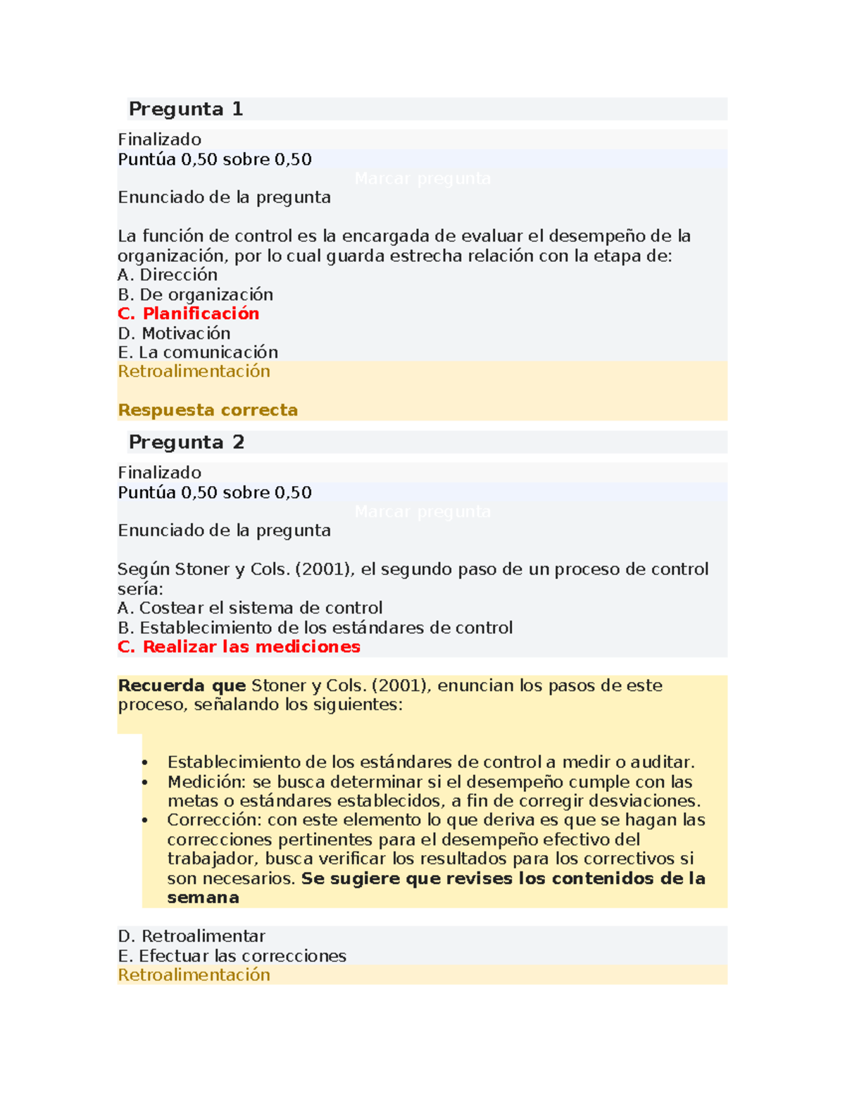 Cuestionario Semana Pregunta Finalizado Punt A Sobre