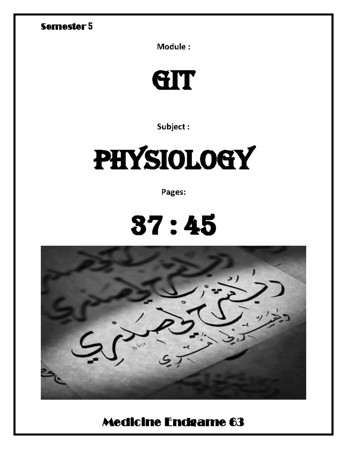 GIT Physiology - Module : git Subject : physiology Pages: 37 : 45 ...