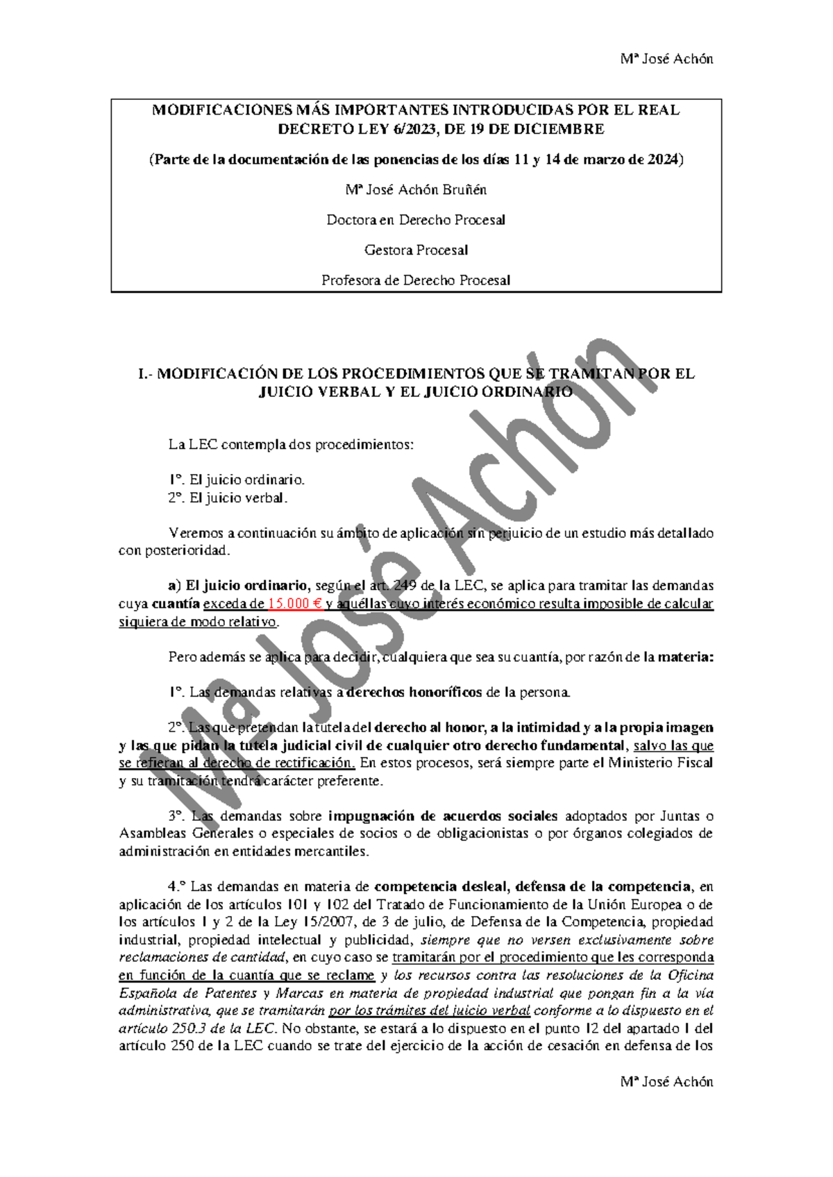 Modificaciones MÁS Importantes Introducidas POR EL REAL Decreto LEY 6 ...