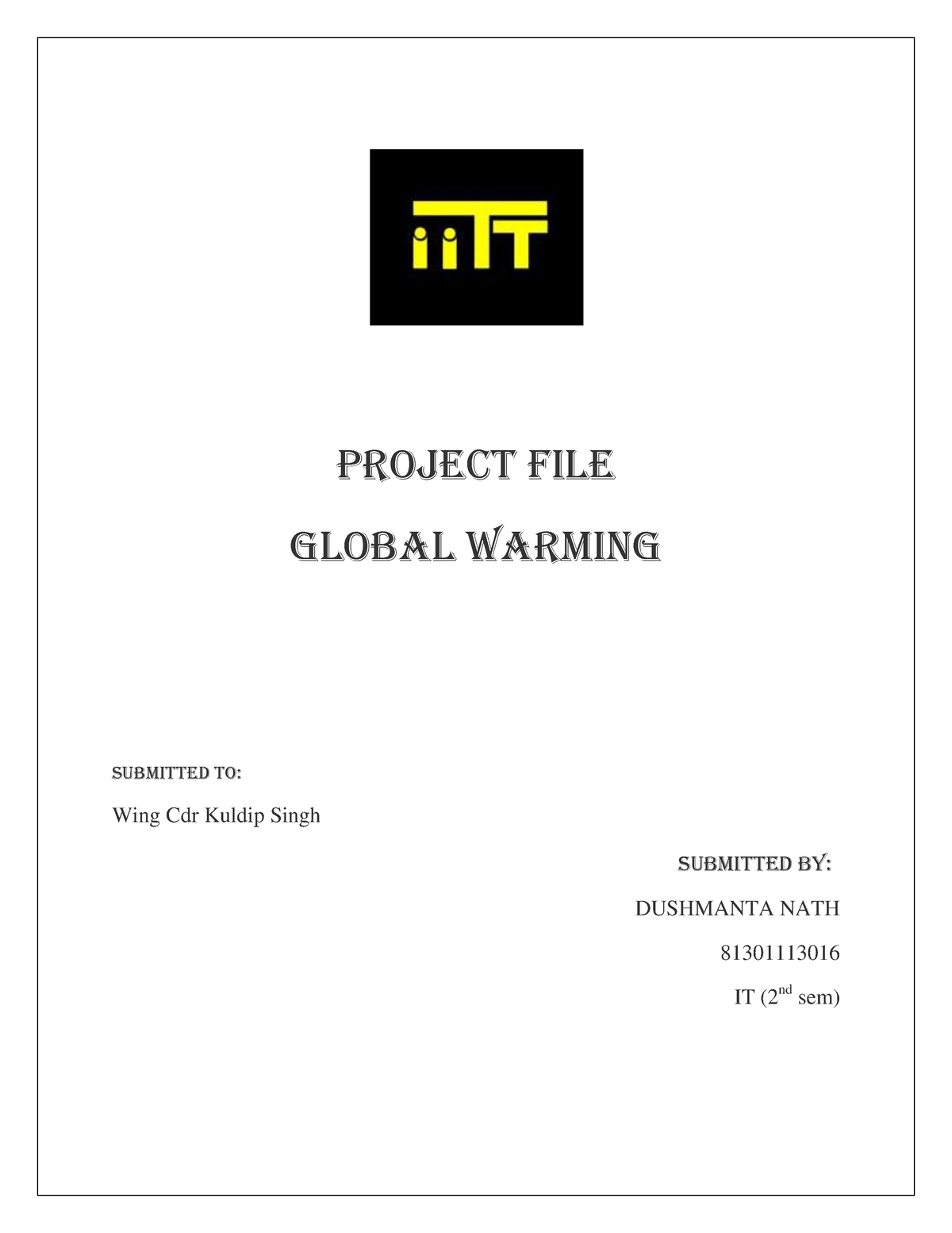 global warming project work methodology pdf download