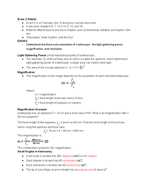 Astronomy exam1 answers - ASTR 007 - Studocu