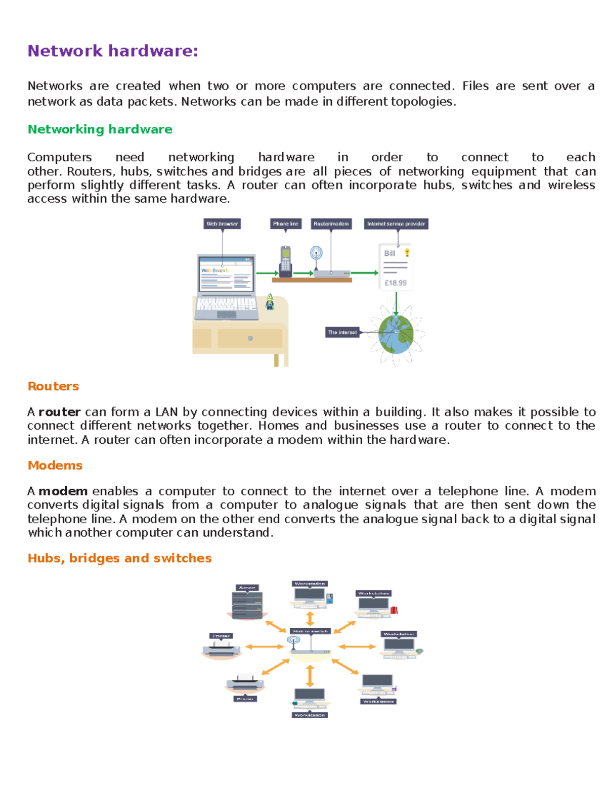 UNIT-I - ACfdhgfxmhjmgvmc - Network hardware: Networks are created when ...