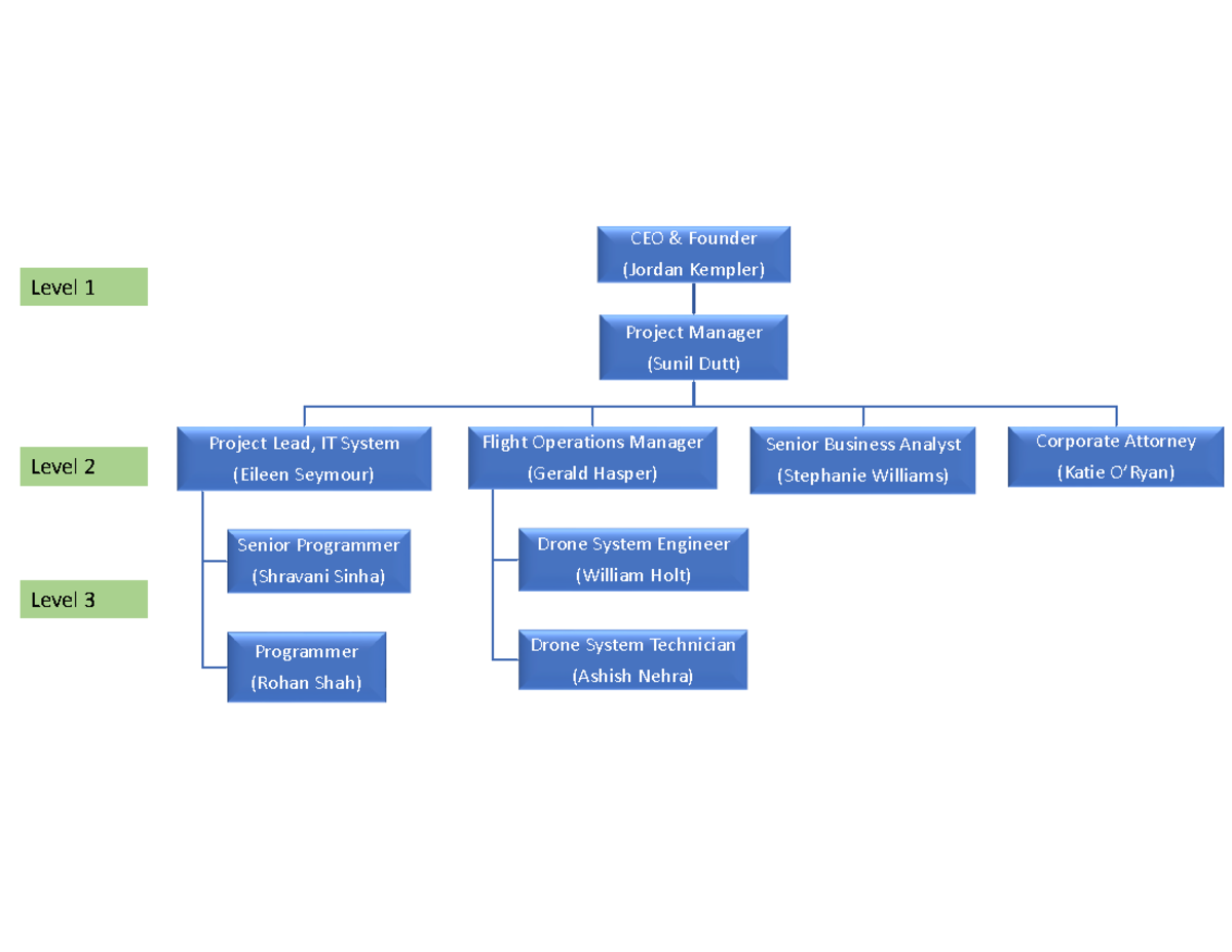 Drone Tech Organization Chart - CEO & Founder (Jordan Kempler) Project ...