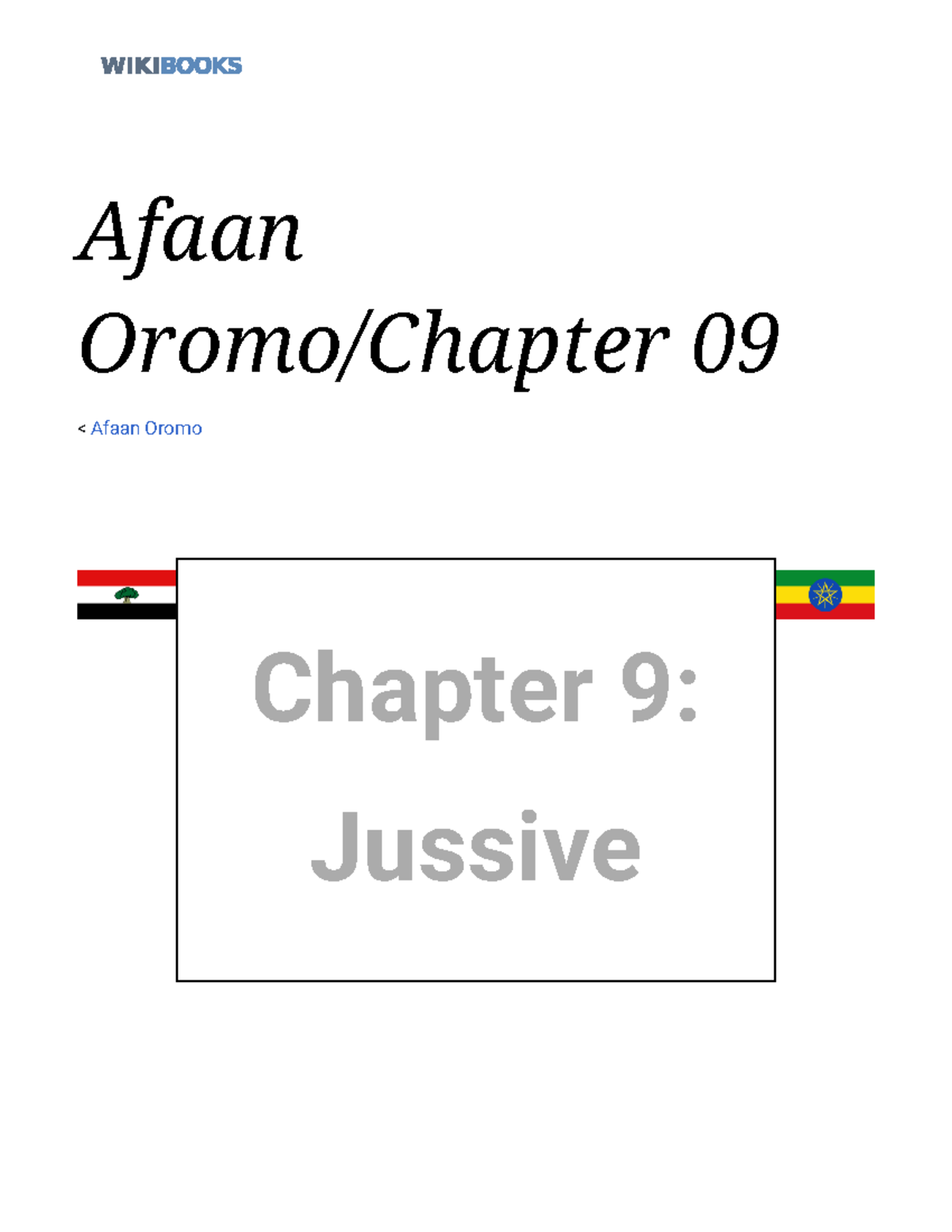 Afaan Oromo Chapter 09 - Wikibooks, open books for an open world ...