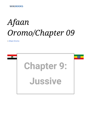 Afaan Oromo Chapter 05 - Wikibooks, Open Books For An Open World ...