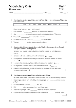 English File 4th edition Pre Intermediate Workbook - Język Angielski ...