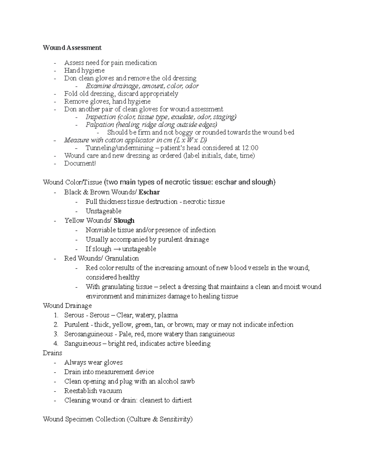 Wound - 341117 - Wound Assessment Assess need for pain medication Hand ...