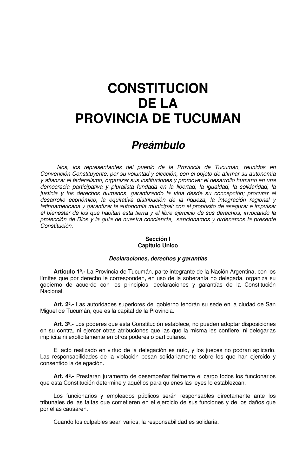 Constituci N De La Provincia De Tucum N Constitucion De La Provincia