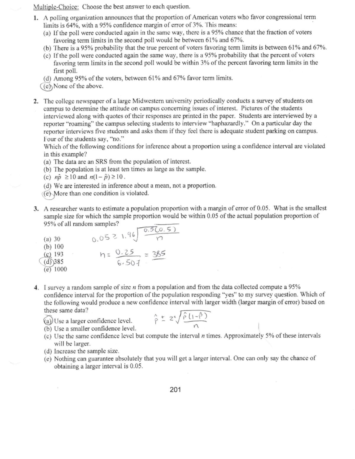 Stats Inference Practice Test - STAB22 - Studocu