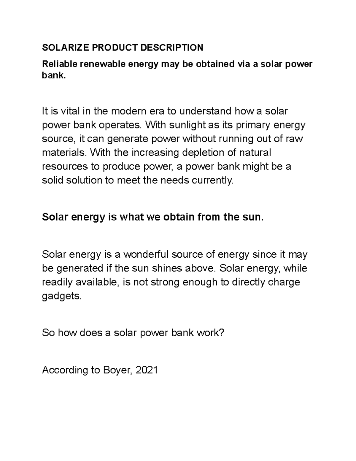 Csv script - CSV - SOLARIZE PRODUCT DESCRIPTION Reliable renewable ...