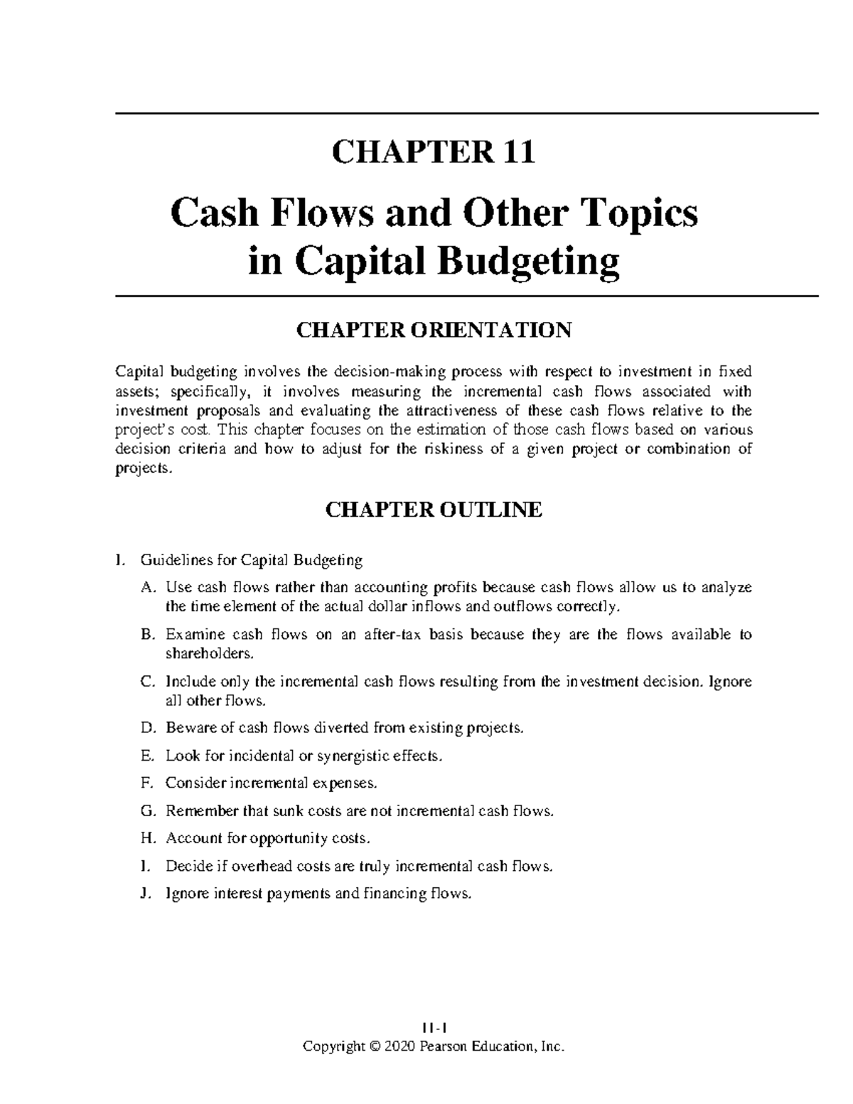 Keown fof10 im 11 - practice - 11- CHAPTER 11 Cash Flows and Other ...