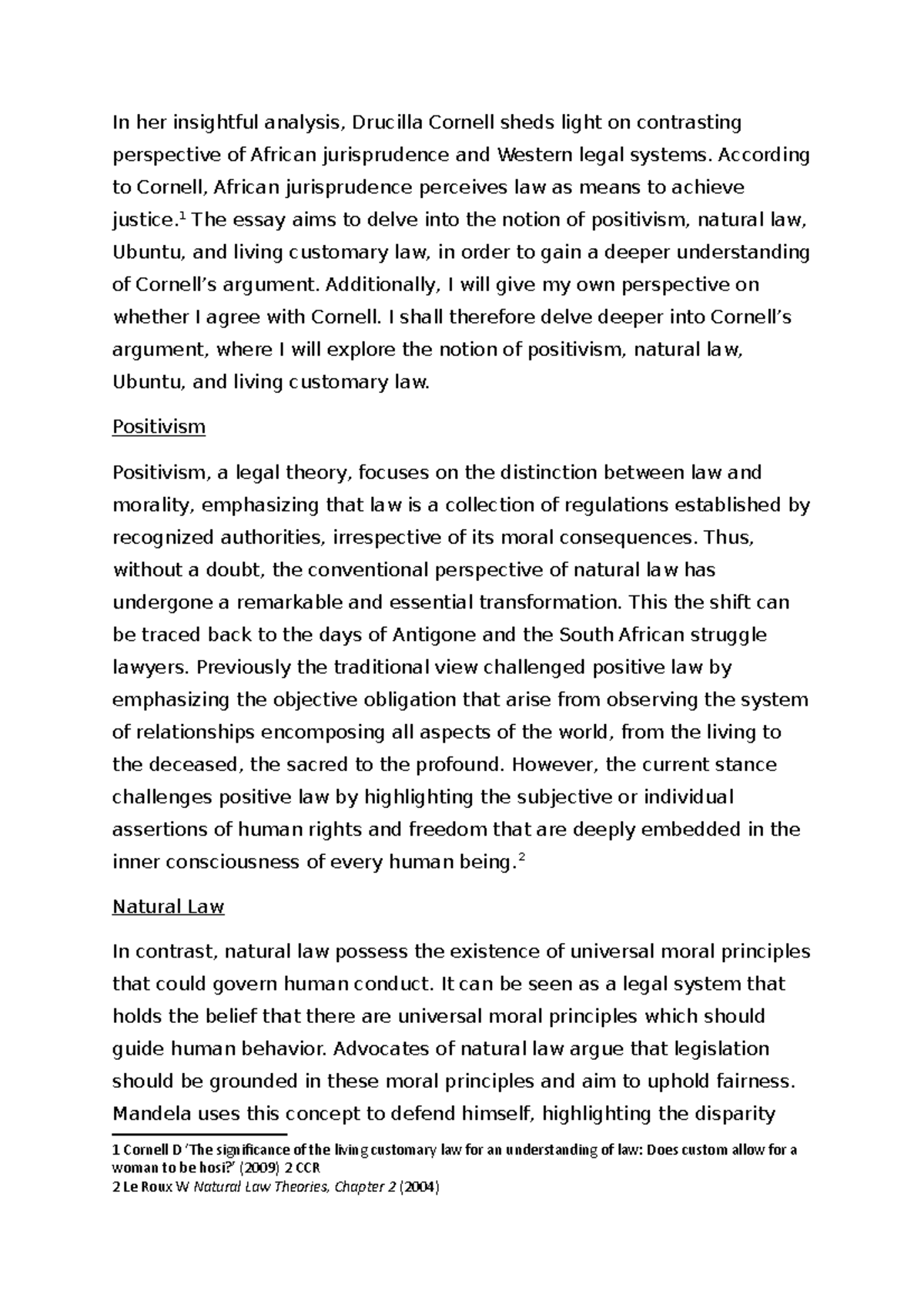 Jurisprudence essay 221 In her insightful analysis, Drucilla Cornell