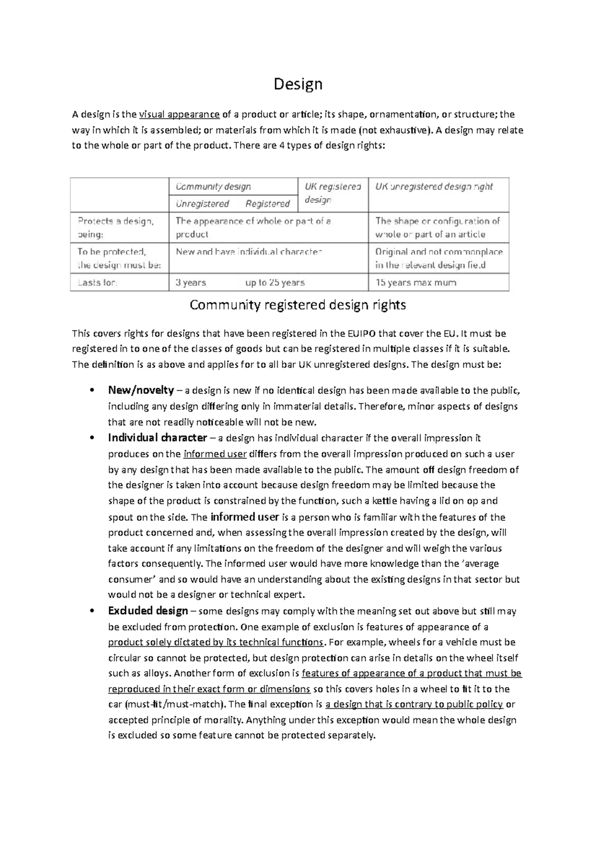 Design - Lecture notes 1-5 - Design A design is the visual appearance ...