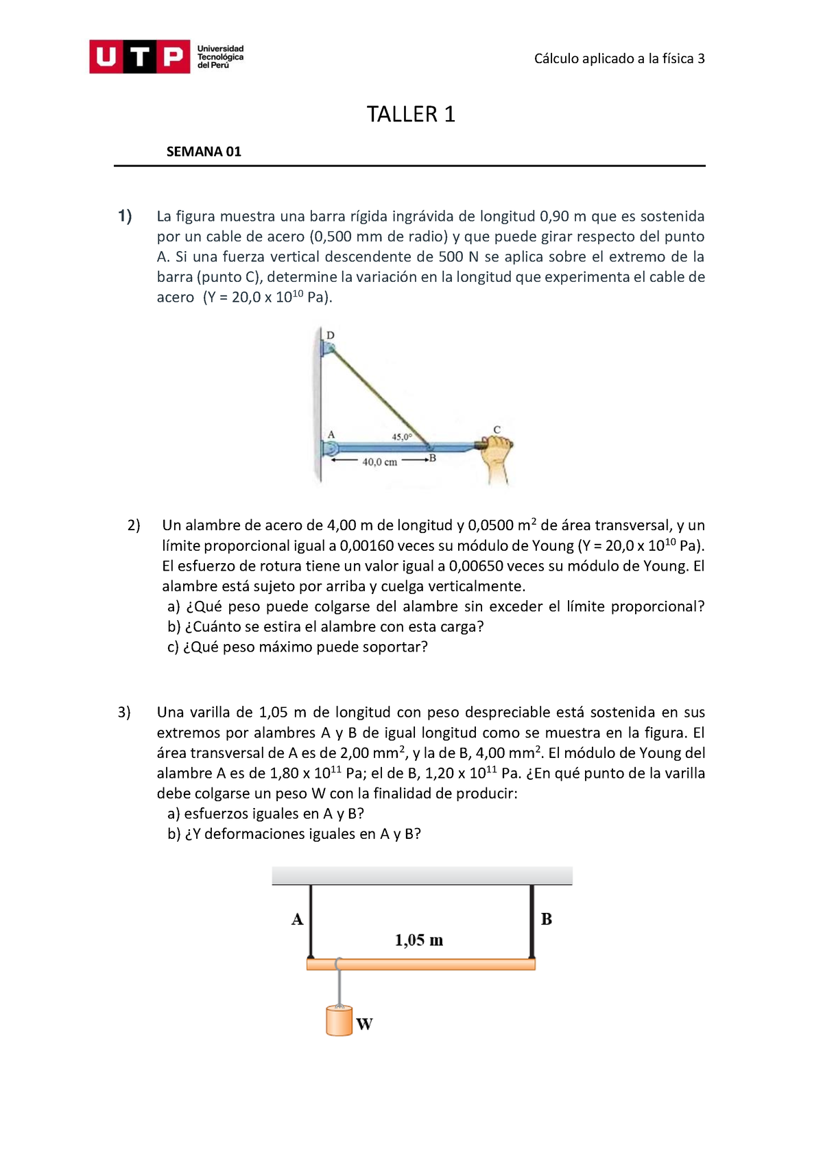 Taller Semana 1 Sesion 1 - Cálculo Aplicado A La Física 3 TALLER 1 ...