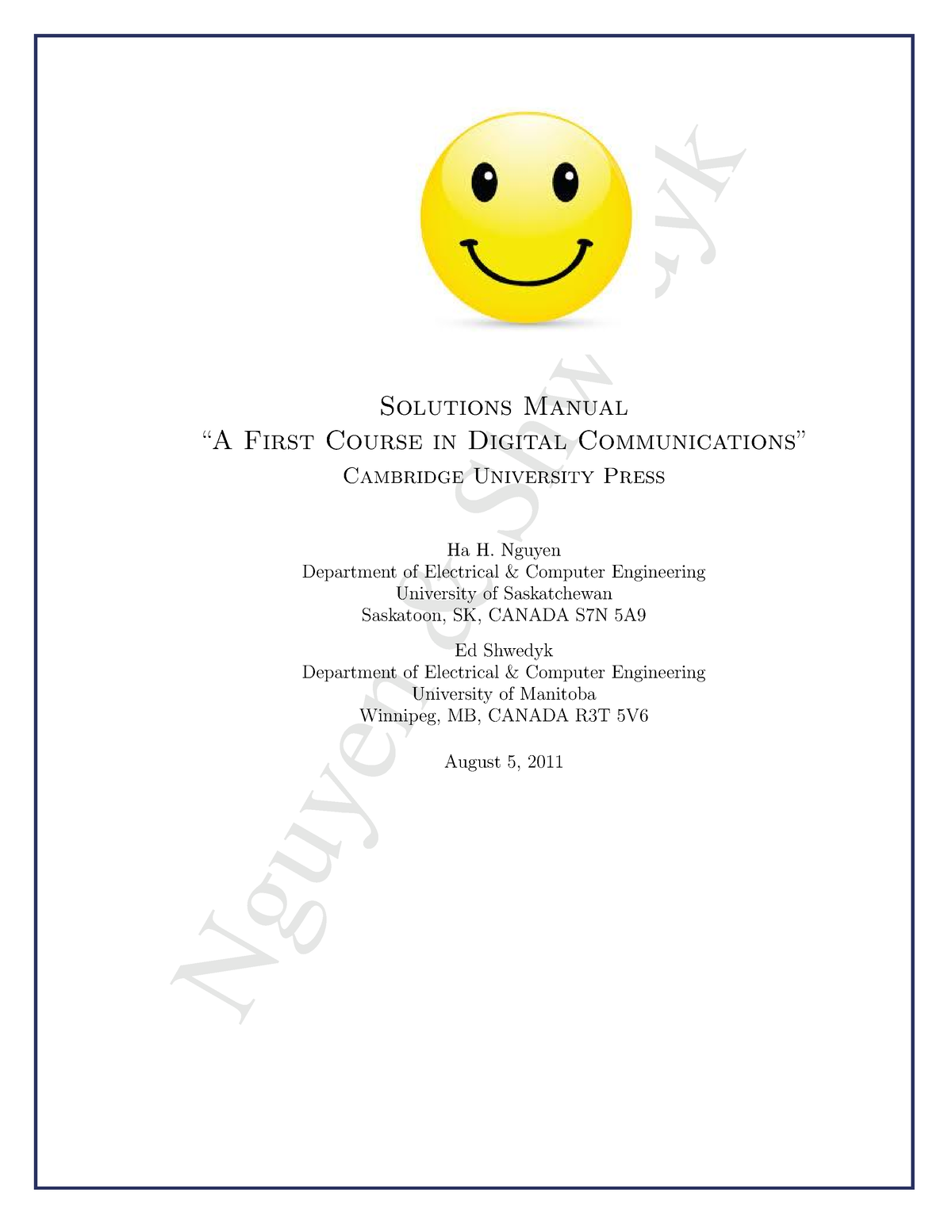 Pdf Introduction To Digital Communications 2015 Christopher