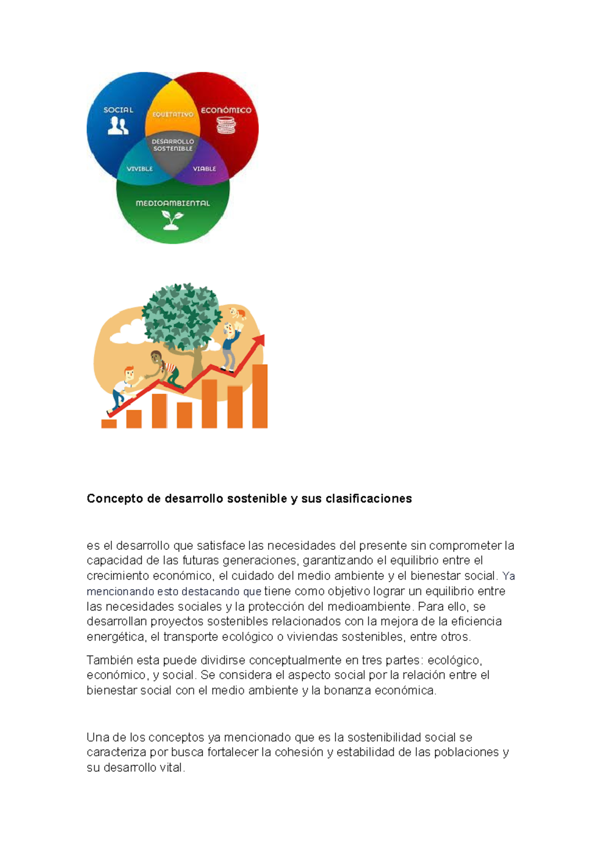 33 - tarea - Concepto de desarrollo sostenible y sus clasificaciones es ...