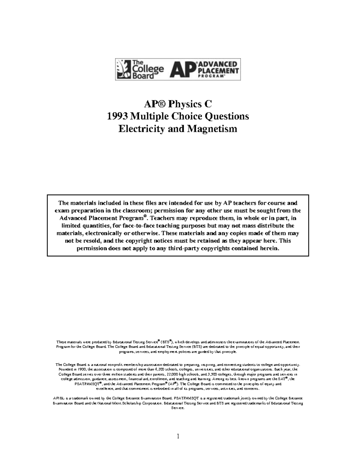 Ap Physics C Em Frq 51 - 0wwzjtd
