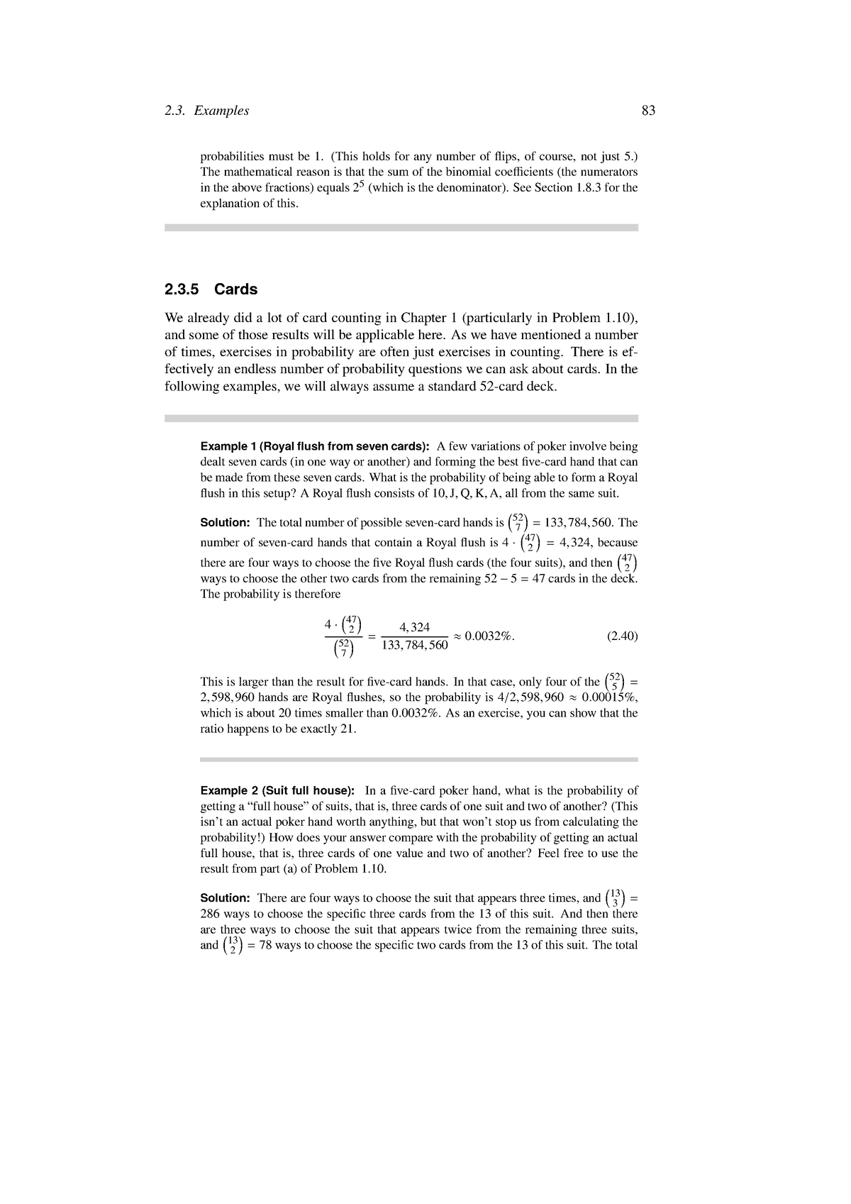 Probability For The Enthusiastic Beginner Lecture Notes - 2. Examples ...