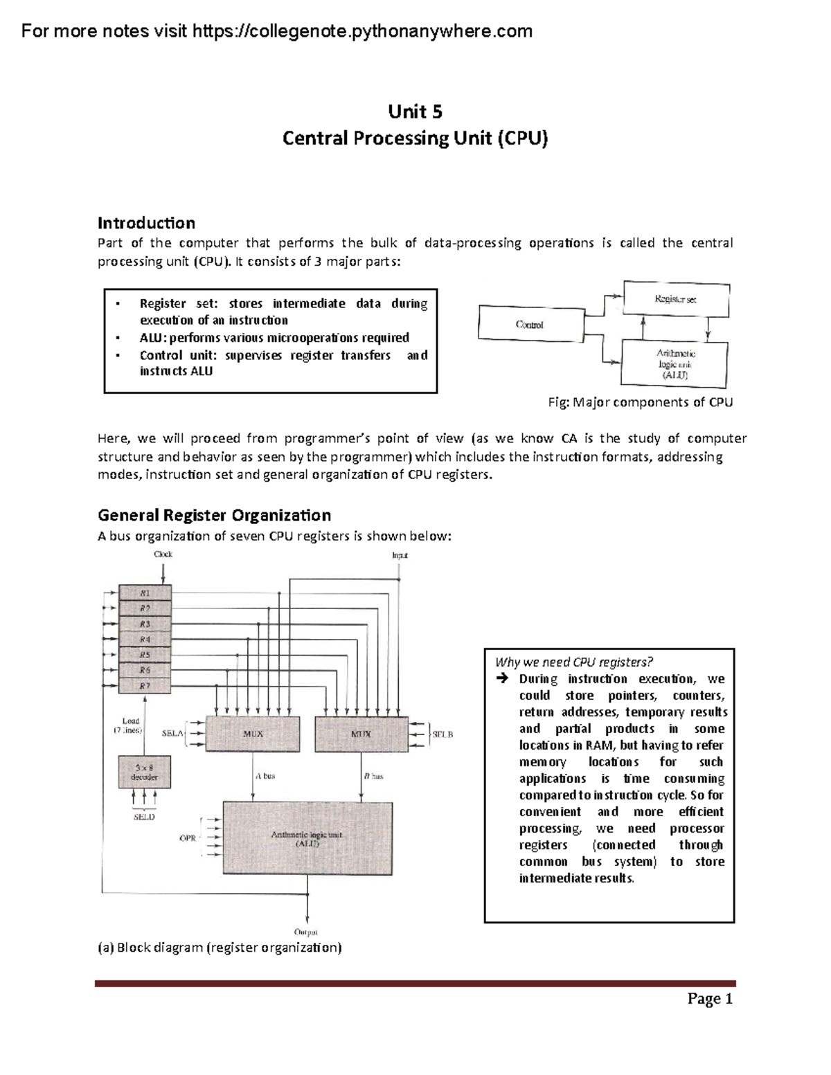 CA-5 - Computer Architecture Notes For Bsc Csit 3rd Sem - Unit 5 ...