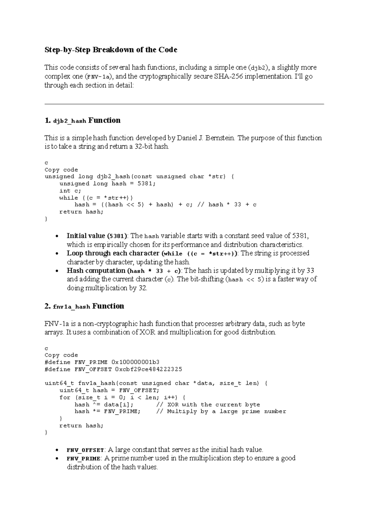 256-Hash Function - This is a topic - Step-by-Step Breakdown of the ...