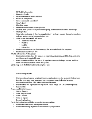 UI vs UX - Lecture notes 21 - • UI vs. UX Design • User Centered Design ...