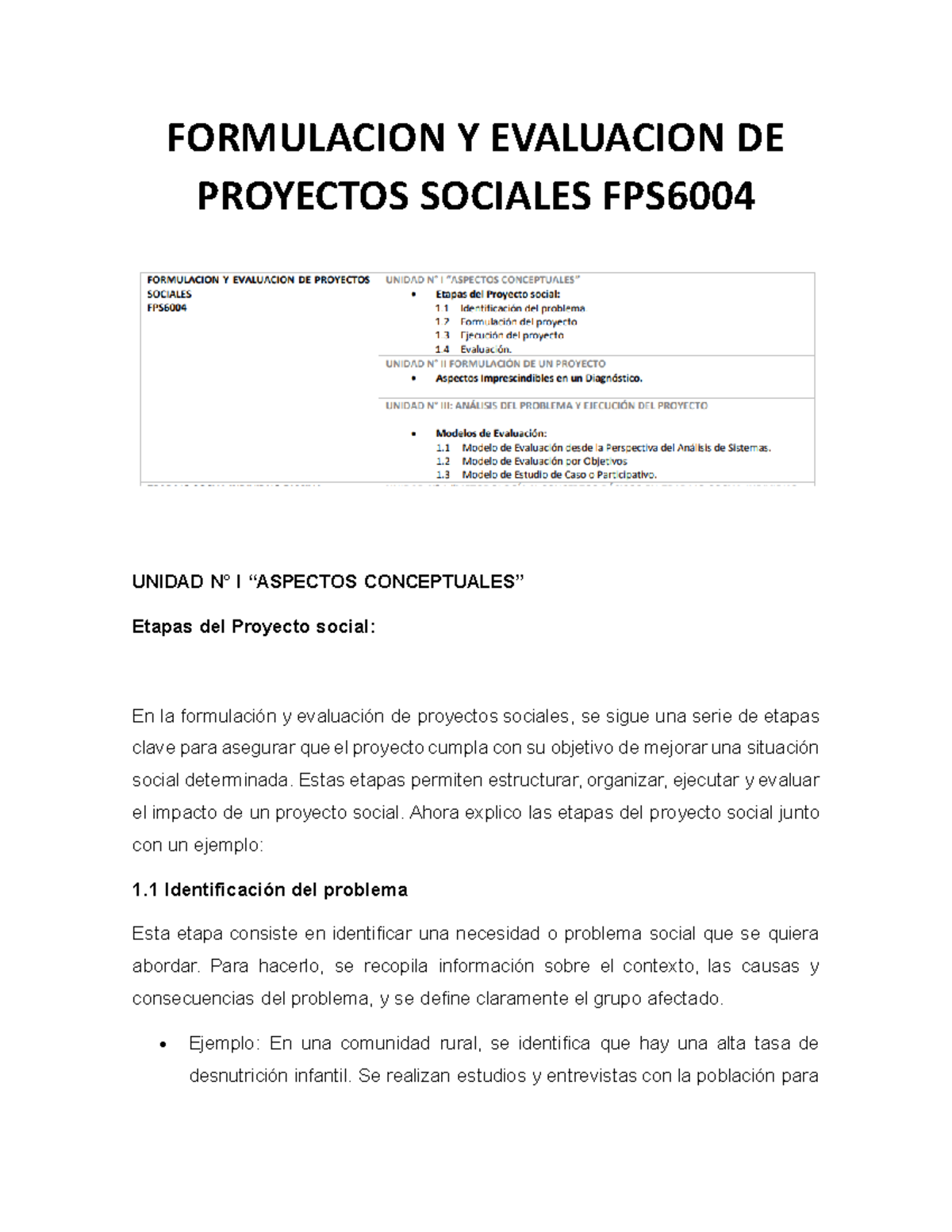 Formulacion Y Evaluacion DE Proyectos Sociales Resumen - FORMULACION Y ...
