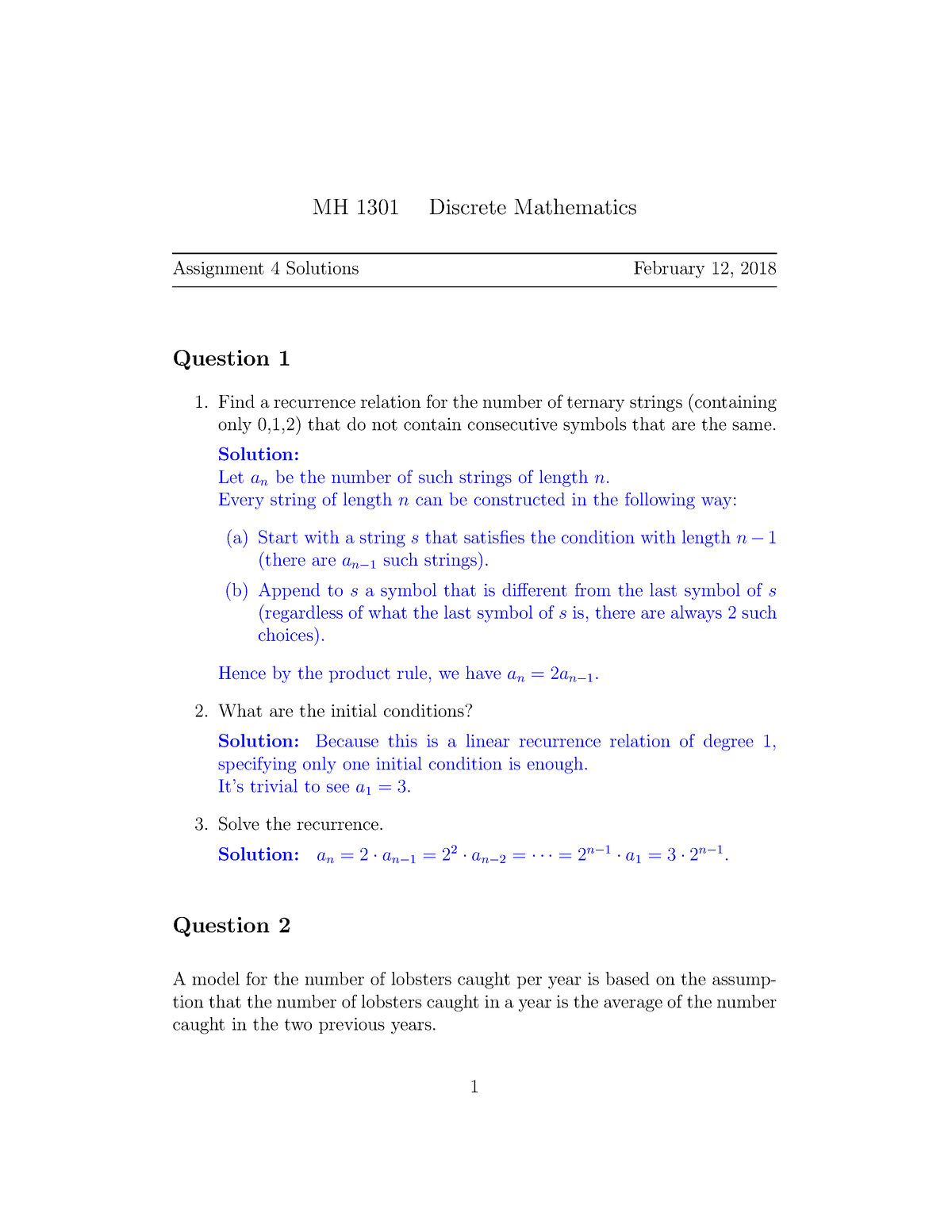 discrete mathematics assignment