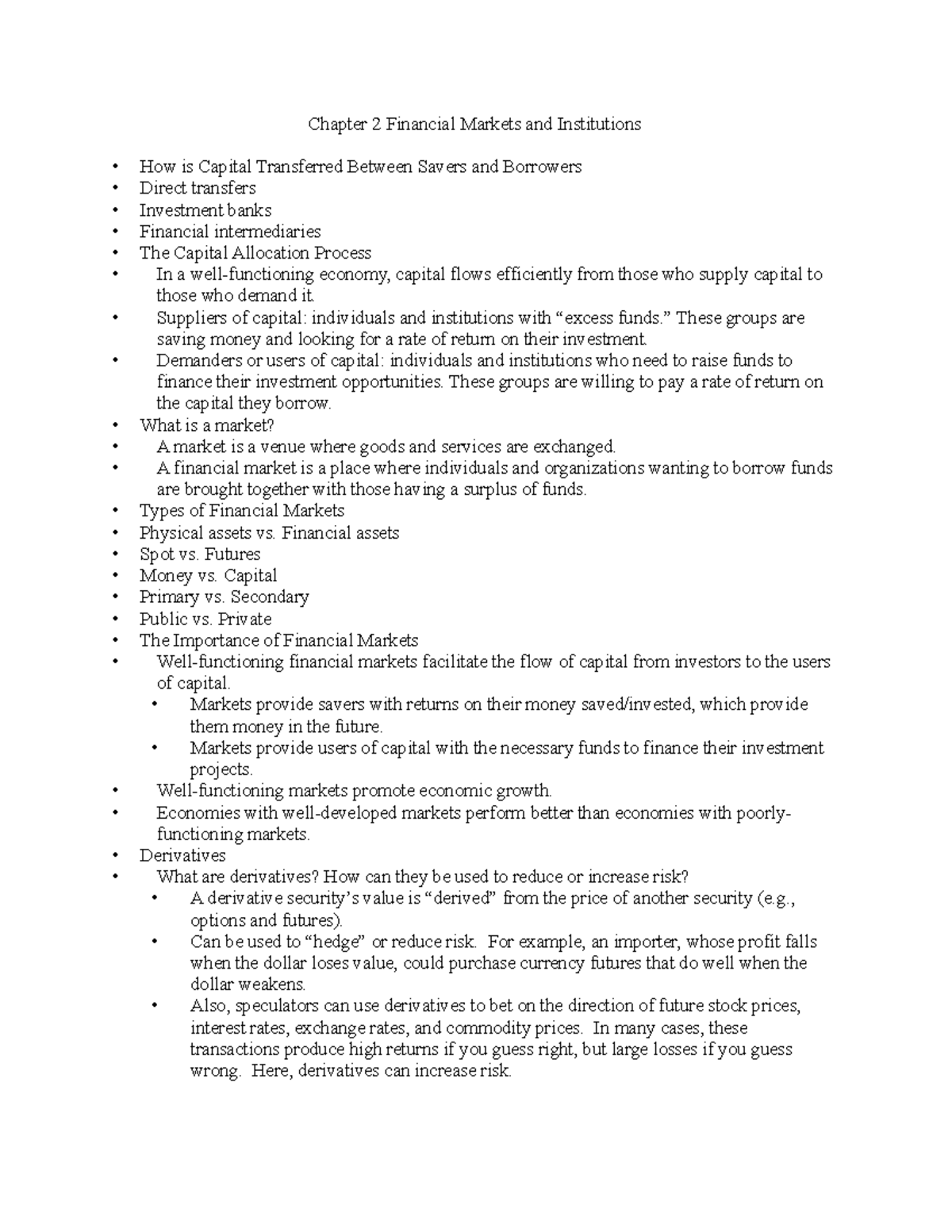 chapter-2-financial-markets-and-institutions-chapter-2-financial