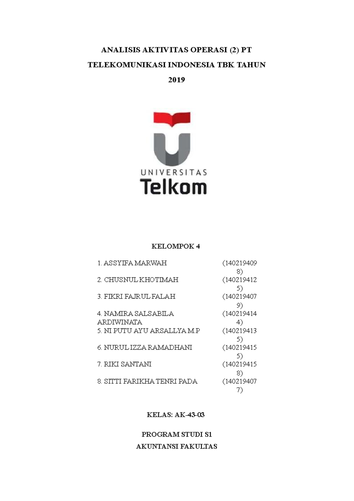 Kel 4 Tugas Pertemuan 7 - Materi Pembelajaran - ANALISIS AKTIVITAS ...