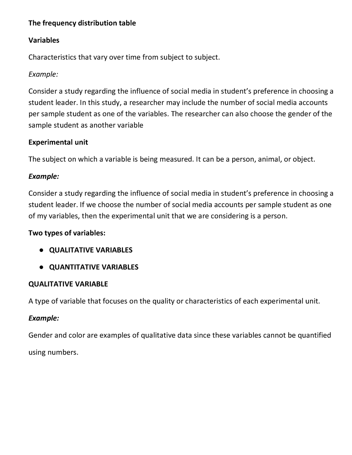 The frequency distribution table - The frequency distribution table ...