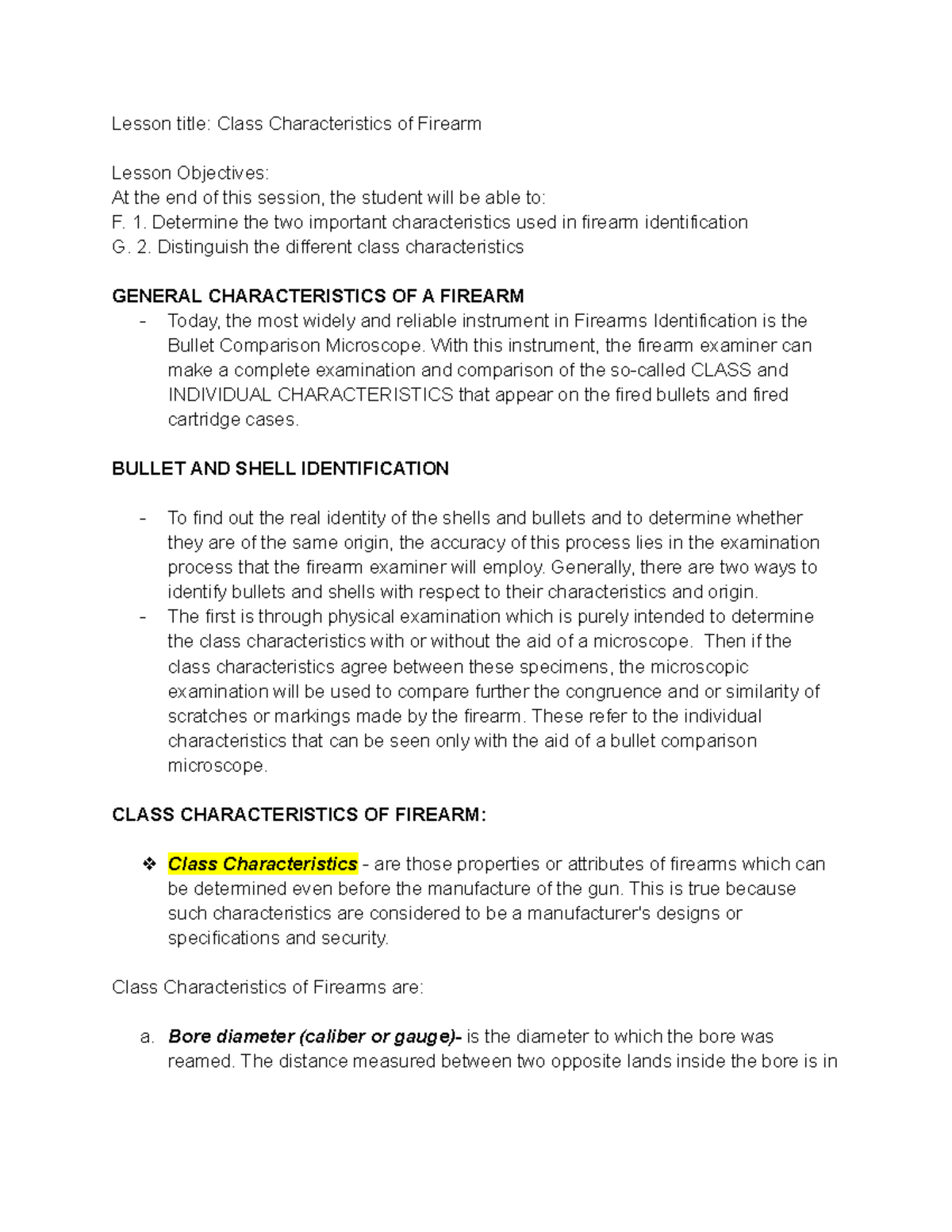 firearms-the-class-characteristics-of-firearm-activity-sheet-with