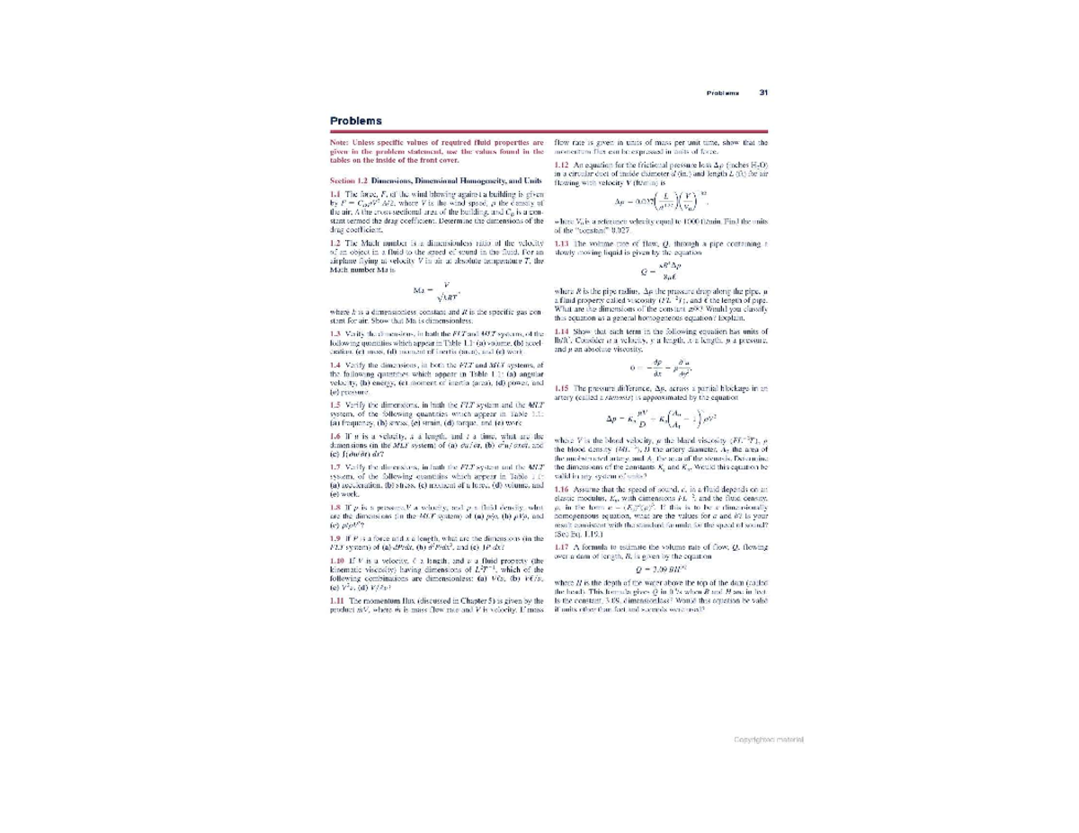 Chapter 1-4 from fluids textbook - AAE 33301 - Studocu