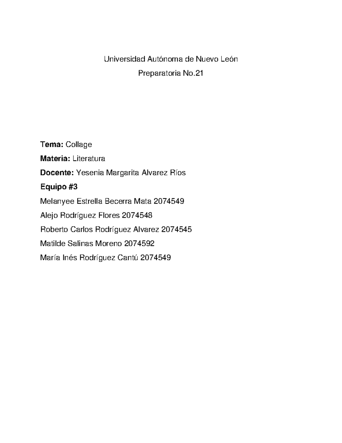 Equipo 3 EV3 Literatura - Universidad Autónoma de Nuevo León ...